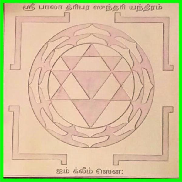 Y454 - Aadhyathmik Nava Yoni Balambigai Yendhiram Sri Bala Tripura Sundari Yantra in Copper