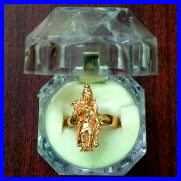 5LR11 - Aadhyathmik Powerful Consecrated Meenakshi Devi Aimpon Modhiram Panchaloha Vungaram Panchalogam Ring Panchdathu Angooti