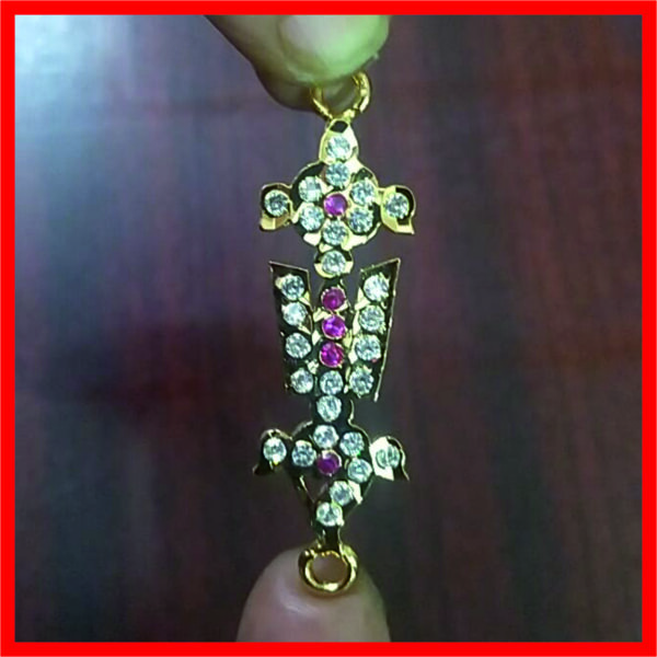 MLP2 - Aadhyathmik Vishnu Shank Chakra Nama Mishrama Loha Pendant 2inch 5grams