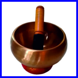 TSB1 - Aadhyathmik 100% Original Tibetian Singing Bowl For Healing Meditation Yoga Om Chanting Bowl 6Inch 915grams Hand Hammered
