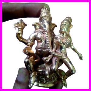 7LI6 - Aadhyathmik Uchchista Ganapathi Saptha Dathu Panchalogam Aimpon+2 Saptha Loha Idol 3inch 284grams