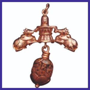 7DP3 - Aadhyathmik Shivling Basavanna Nandi Rudraksh Sapthadathu Pendant
