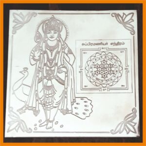 Y732 - Aadhyathmik Subrahmanya Yantra 6inch Copper