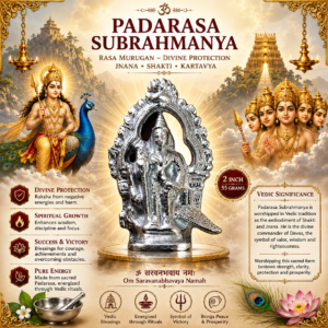 PV2 - Aadhyathmik Padarasa Subrahmanya Rasa Murugan Parad Karthikeya Vigraha 2inch 55grams