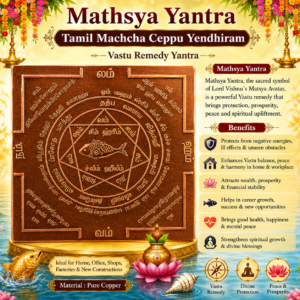 Y638 - Aadhyathmik Machcha Yendhiram Macham Yanthra Matsya Yantra 3inch