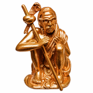 S9036-47 - Maha Periyava Kanchi Aimpon Panchalogam Panchaloha Vigraha Aadhyathmik Consecrated Idol 2inch 118grams